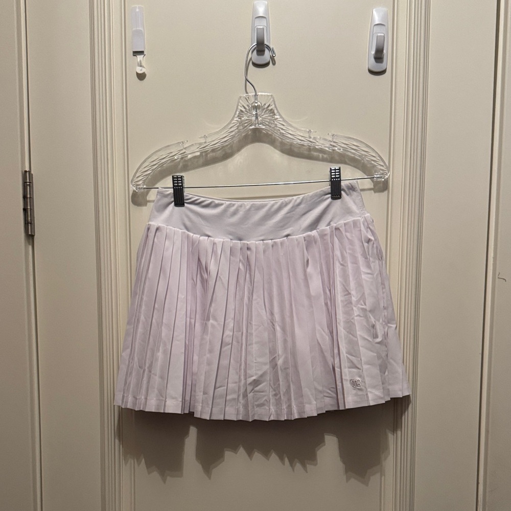 Albion White Pleated Mini Skirt